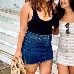 Madewell blue jean skirt